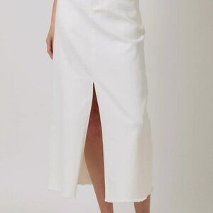 Washed Front Jean Skirt